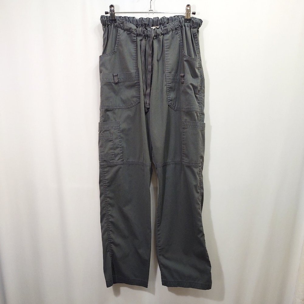 3/$30 Butter-Soft Stretch Grey Scrub Pants Medium